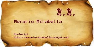 Morariu Mirabella névjegykártya